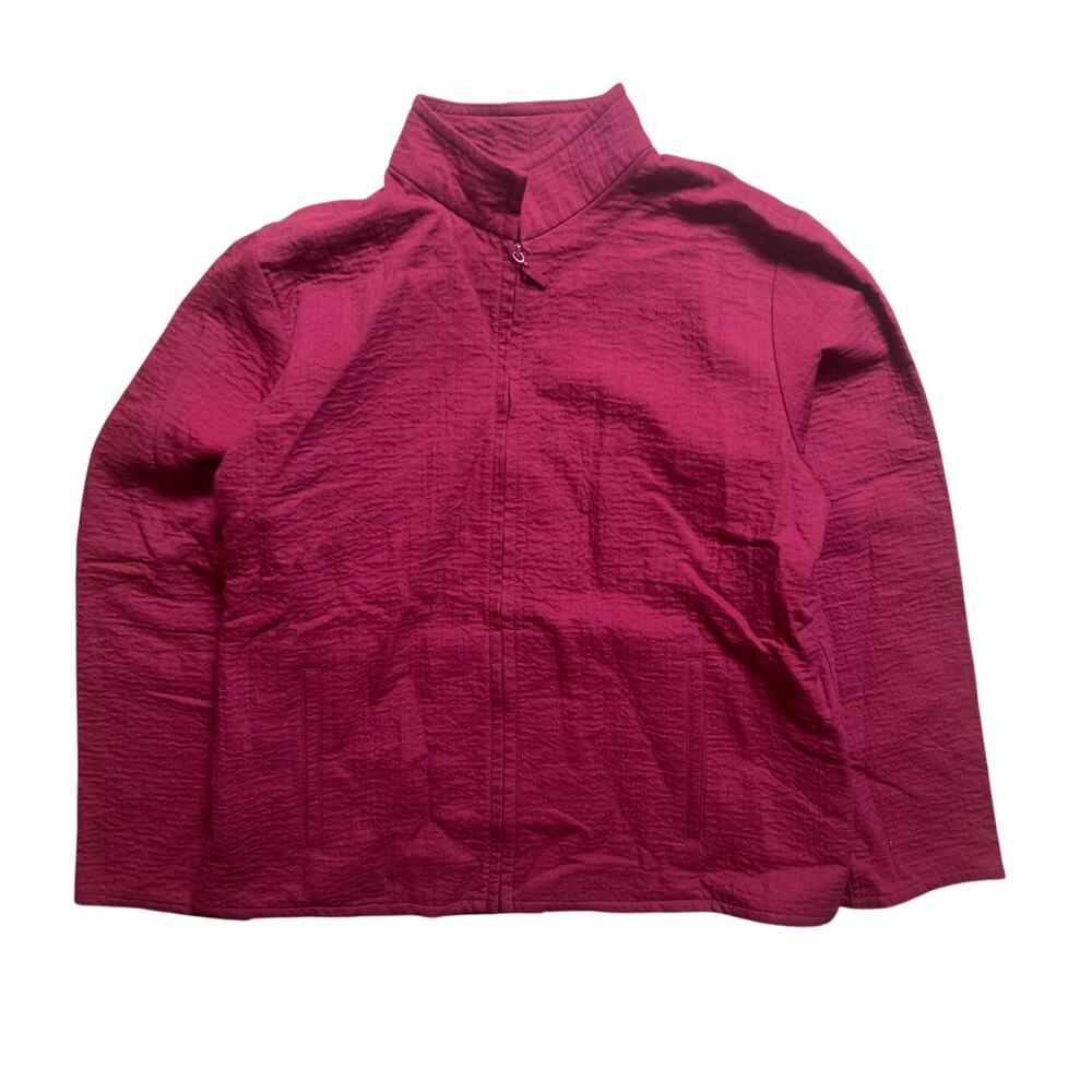 Eileen Fisher Red Full Zip Sweater Size S